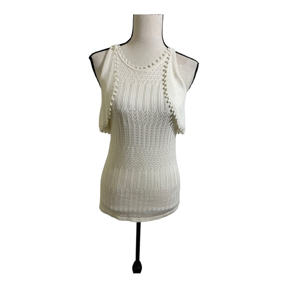 Jonathan Simkhai womens knit top. Modal cotton. Sleeveless. Cream color Small - Picture 8 of 12